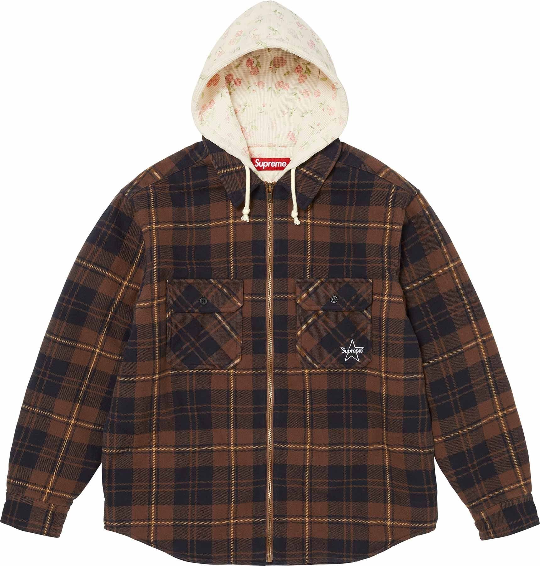 Thermal Lined Hooded Flannel Zip Up Shirt view 2